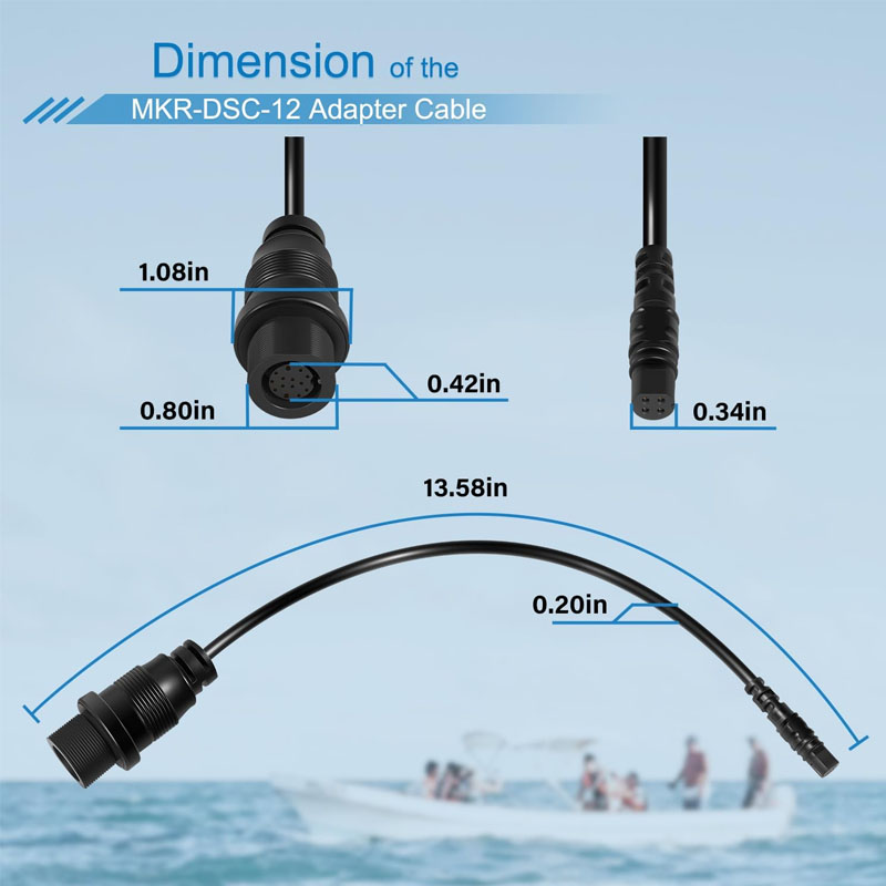 1852081 MKR-DSC-12  4-Pin Fish - огляд і ціна Fish Finder Cable